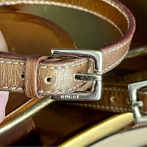 GUCCI Leather Braided Platform Sandal Size 8.5 - Picture 4 of 15